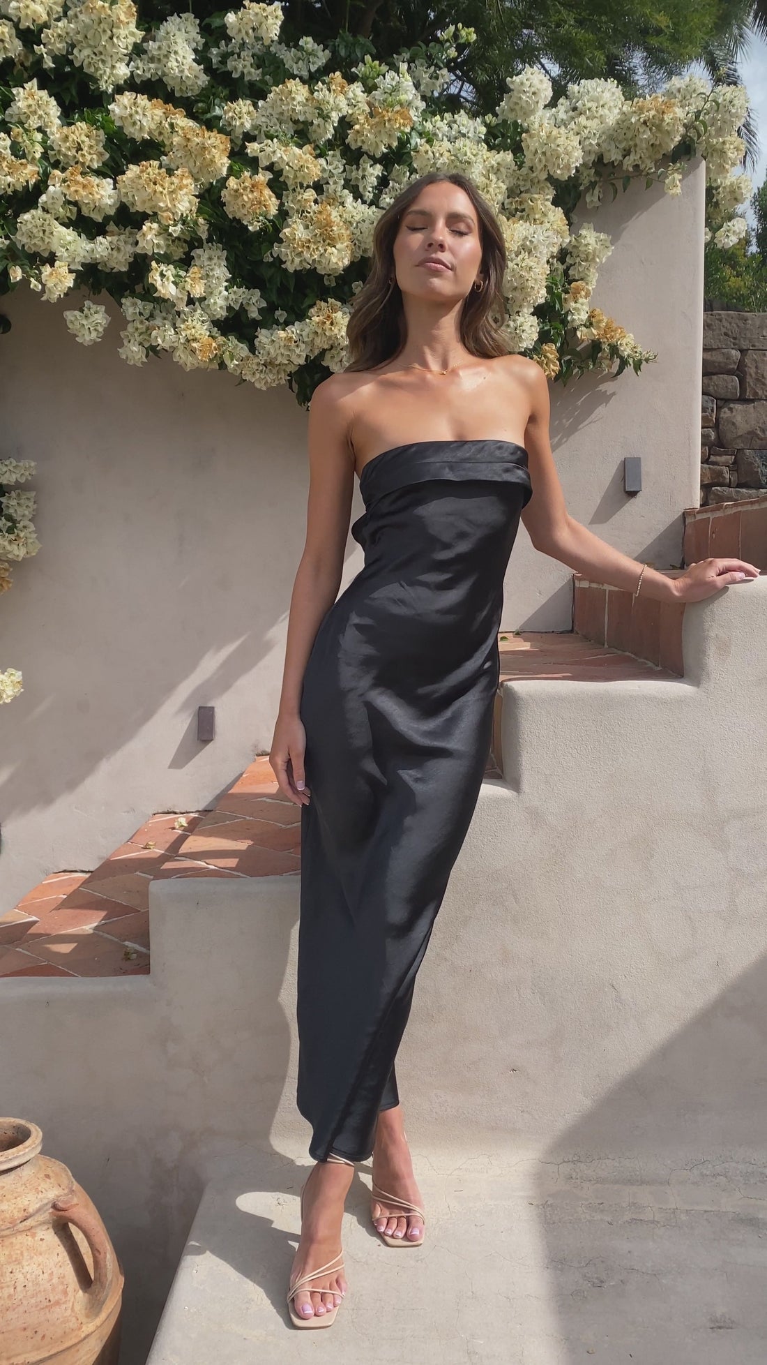 Zomerjurk voor Vrouw Strapless Elegante Jurk