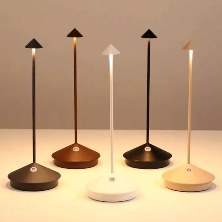 Tafellamp Draadloos Dimbaar LED Oplaadbaar USB Binnen Buiten Aluminium Wit Goud Zwart Grijs