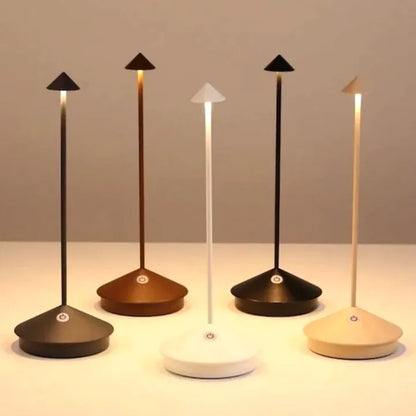 Tafellamp Draadloos Dimbaar LED Oplaadbaar USB Binnen Buiten Aluminium Wit Goud Zwart Grijs