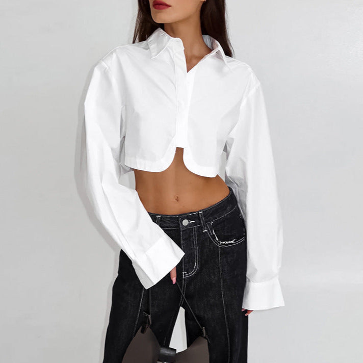 Dames Blouse Kort Model Moderne Stijl - StudioMarella