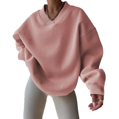 Dames Trui Geel V-Hals Elegante Stijl