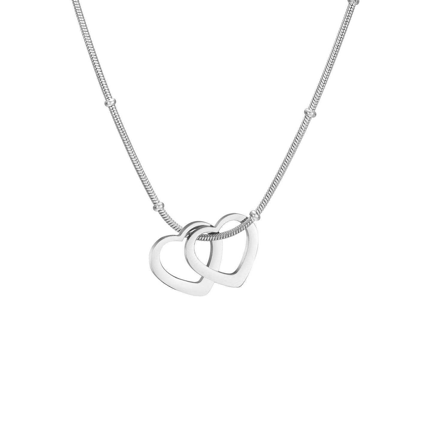 Dames Ketting met Zilveren Hartjes Gelaagd Minimaal Design