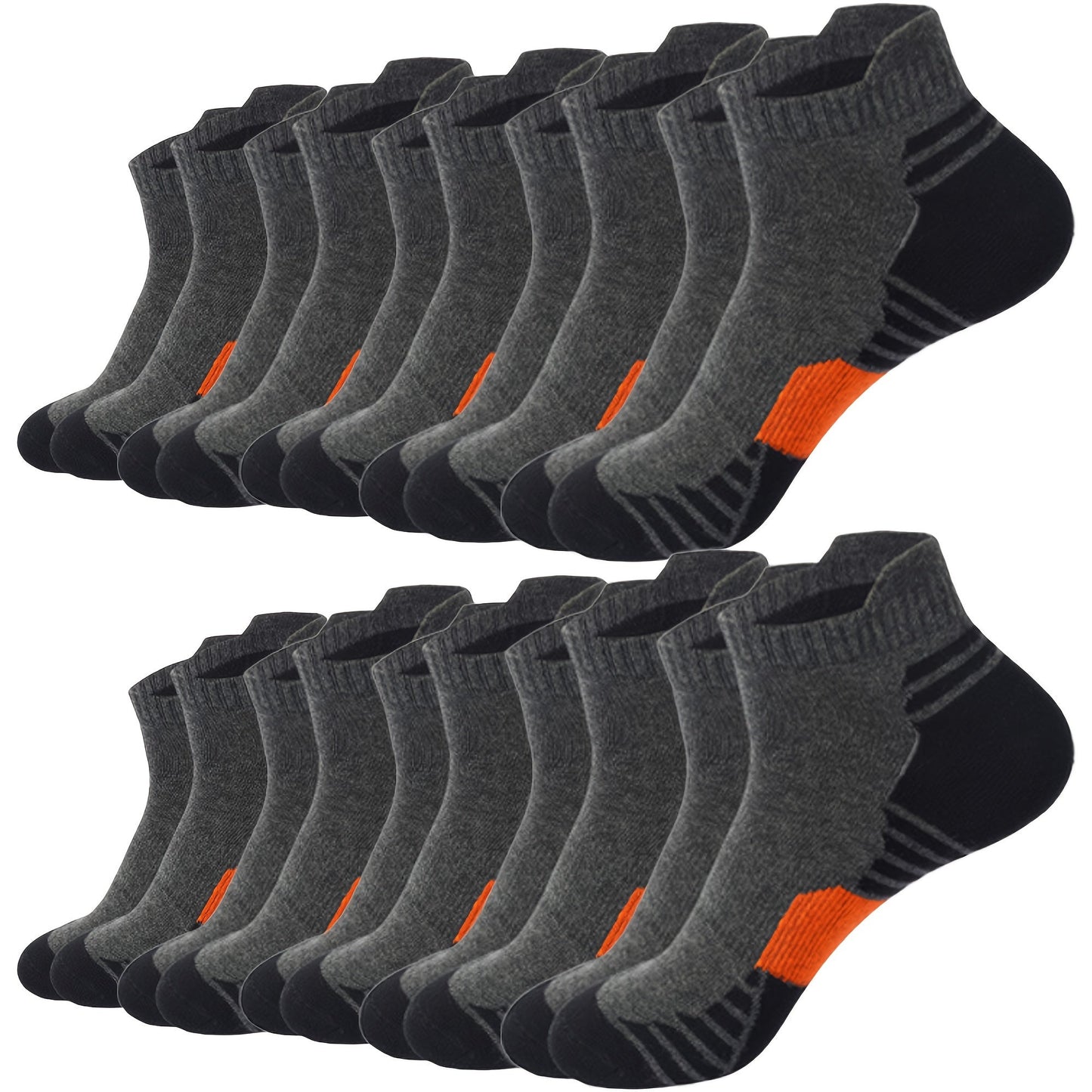 Heren Sokken Set 12 Paar Ademend Comfortabel voor Dagelijks Gebruik Katoen en Synthetisch Meerkleurig Zwart Wit Blauw Grijs