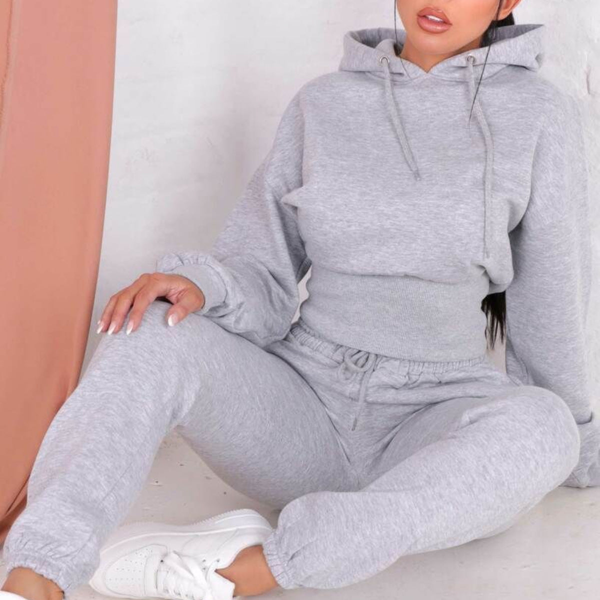 Dames Jogging Set Met Capuchon Sportieve Trui en Broek