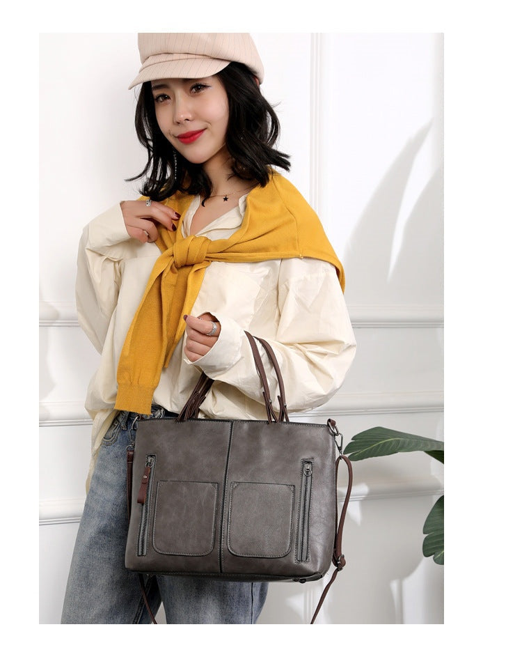 Dameshandtas PU Leer Zwarte Elegante Stijl