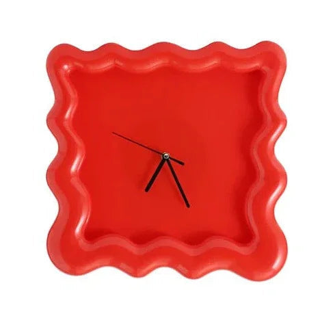Wandklok Wit Golvend Frame 30cm Minimalistisch ABS Woonkamer Slaapkamer Modern