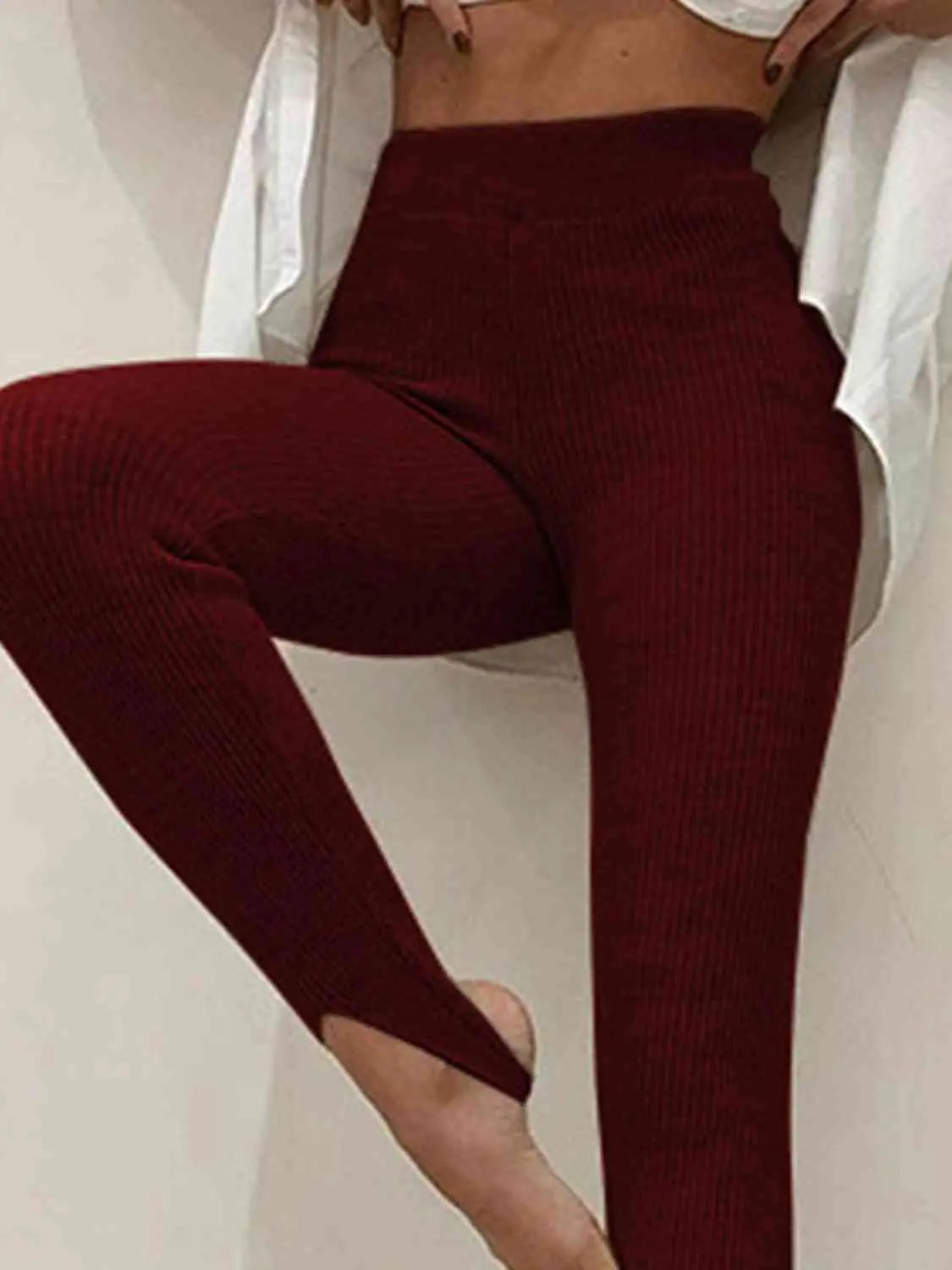 Elegante Hoge Taille Legging voor Vrouw Glad en Comfortabel