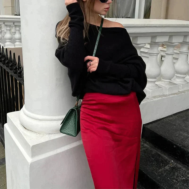 Damestrui Lange Mouw Warme Wol Elegance
