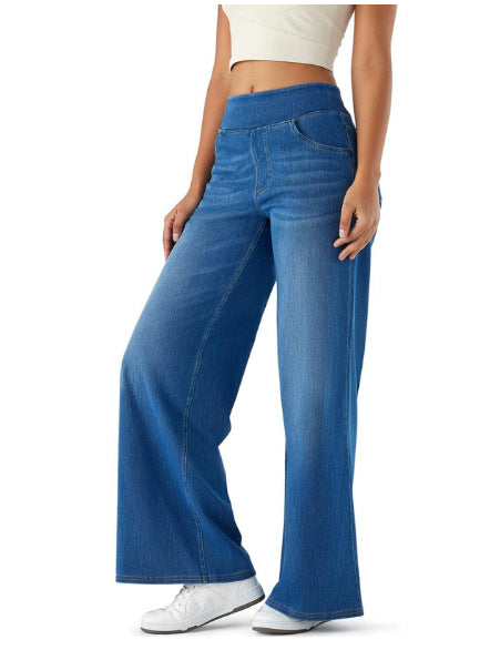 Dames Broek Wijd Model Stretch Denim