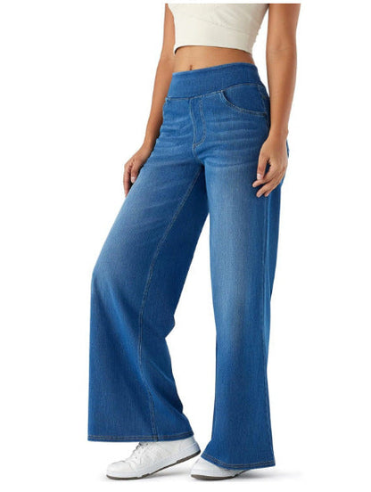 Dames Broek Wijd Model Stretch Denim