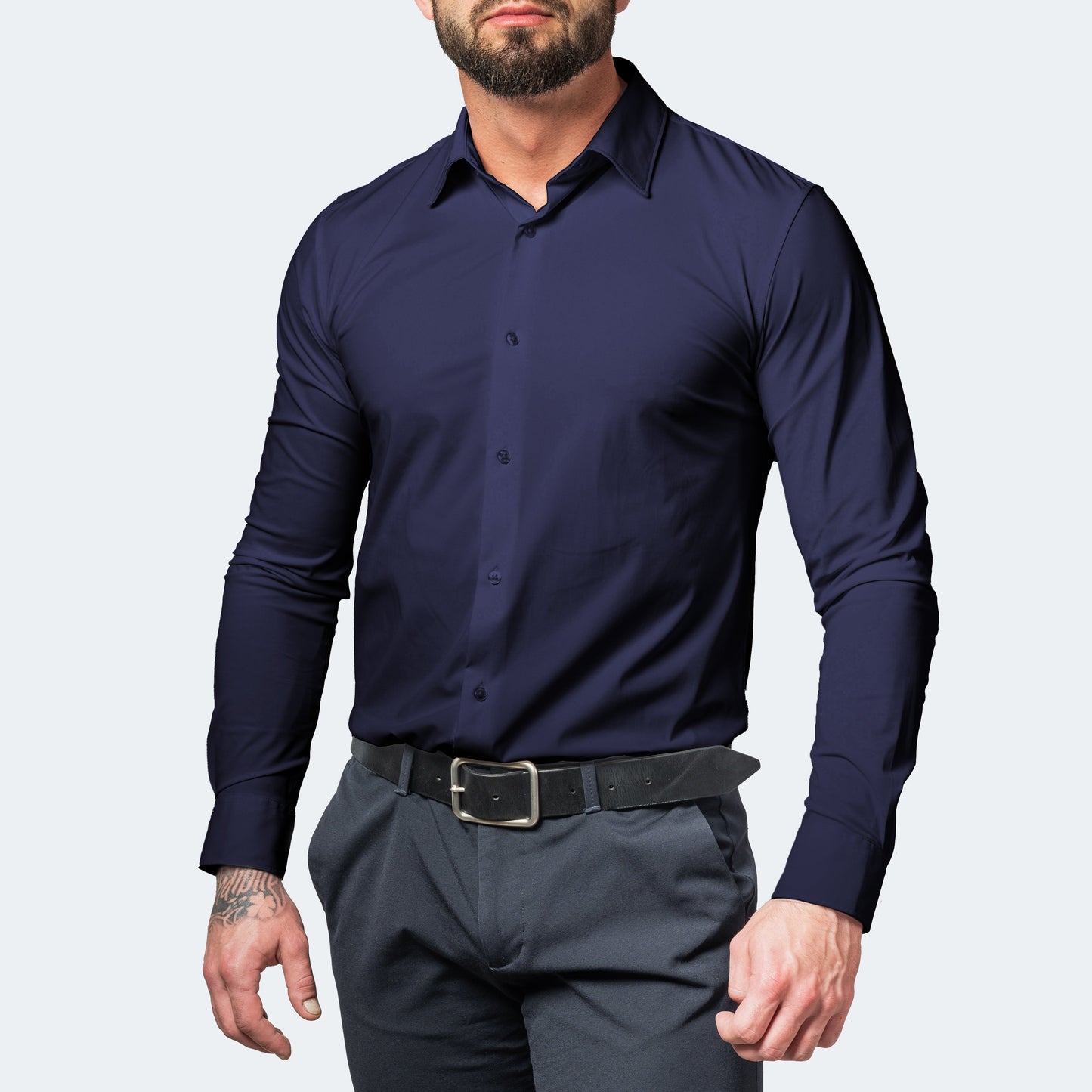 Heren Overhemd Wit Stretch Streekvrij Formal
