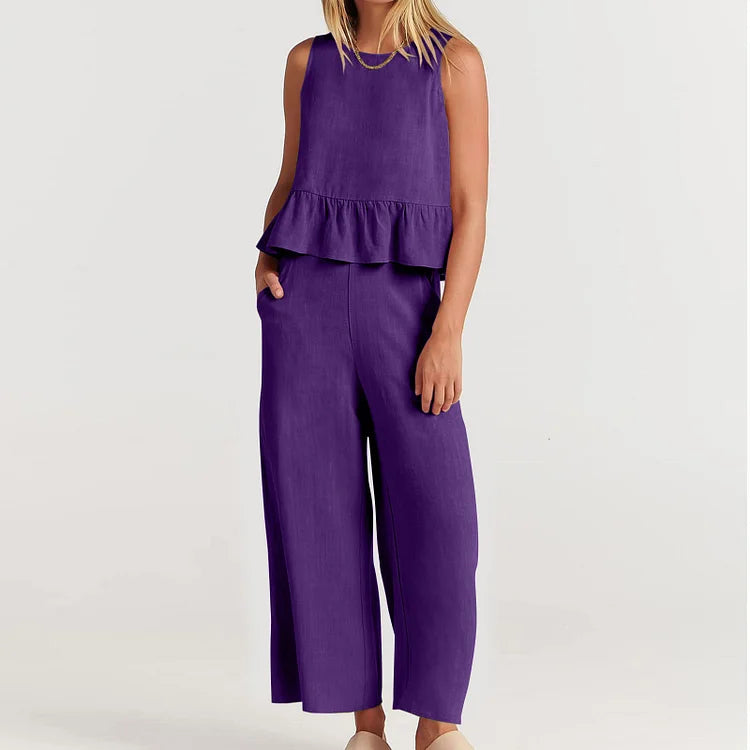 Vrouwelijke Kleding Set Tweedelig Jurk en Broek