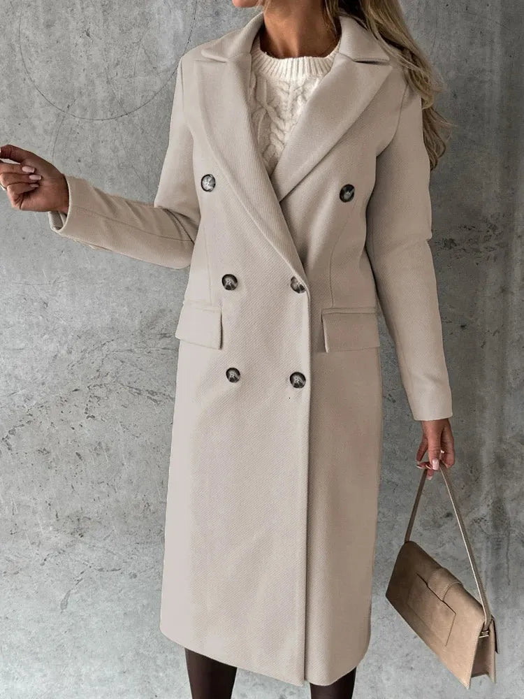 Dames Winterjas Waterdicht Warm Met Revers