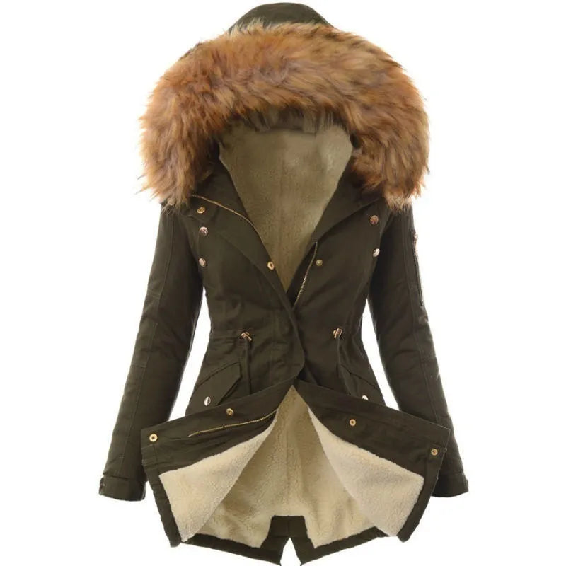 Dames Winterjas Parka met Capuchon Warm en Waterdicht