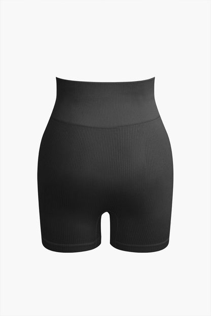 Yogaset Dames Naadloos met Crop Top en Shorts