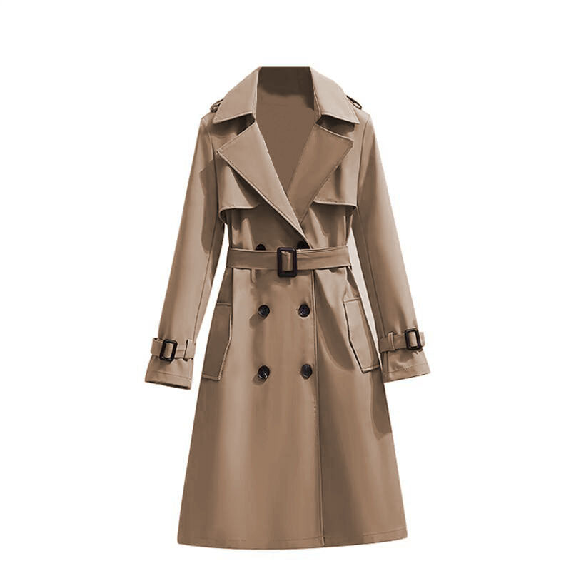 Dames Trenchcoat Waterdicht Mid Lengte Stijlvol