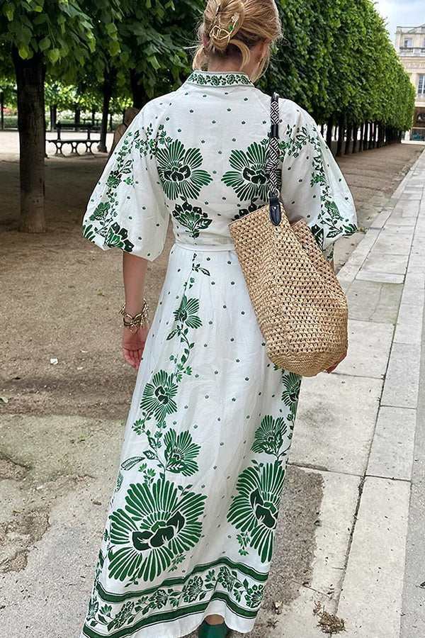 Isabella Jurk Lange Mouw Maxi Zwart