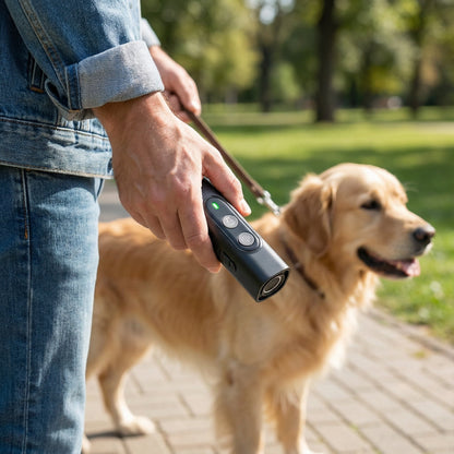 Ultrasoon Trainingsapparaat voor Honden Oplaadbaar | Compact en Draagbaar voor Dagelijks Gebruik Onderweg | Handsfree Hondentraining met Onhoorbare Hoogfrequente Signalen | USB Oplaadbaar