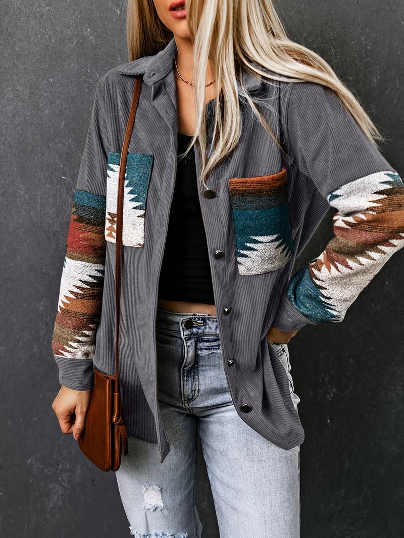 Boho Jas Zachte Print Casual Dame Jassen