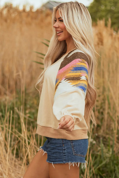 Dames Trui Aztec Patroon Kleurrijk en Stijlvol