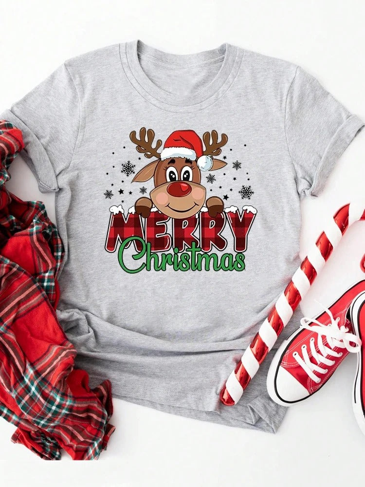 Kersttrui Korte Mouw Vrouwelijk Design