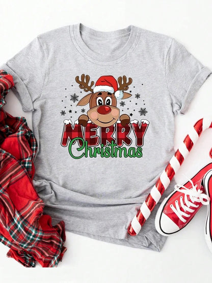 Kersttrui Korte Mouw Vrouwelijk Design