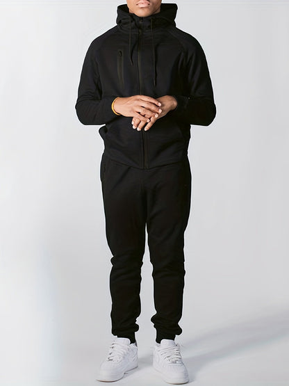Lange Mouw Hoodie Stretch voor Heren en Dames