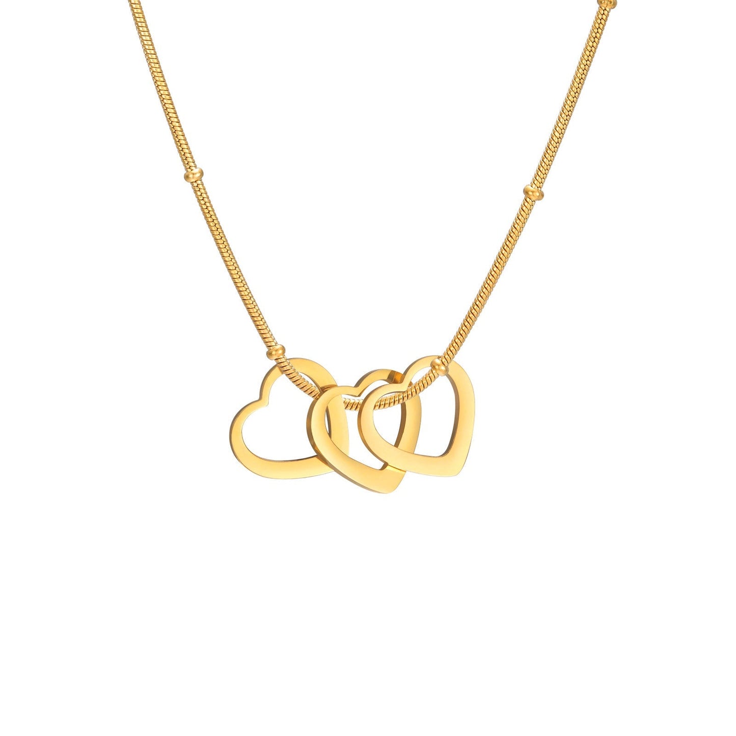 Ketting met Hartjes Zilver Gelaagd voor Vrouwen