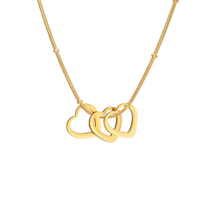 Ketting met Hartjes Zilver Gelaagd voor Vrouwen