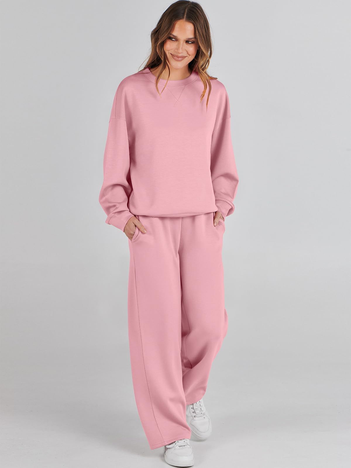 Dames Sweater Set Lange Mouwen Zacht Tweedelig Comfort - StudioMarella