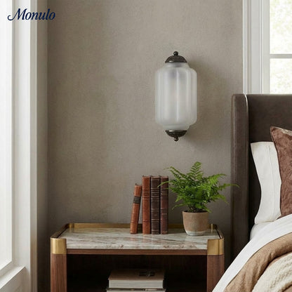 Eloise Vintage Scalloped Milk Glass Wall Sconce - Modern Accent Lighting for Bathroom and Bedroom