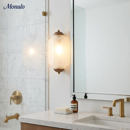 Eloise Vintage Scalloped Milk Glass Wall Sconce - Modern Accent Lighting for Bathroom and Bedroom