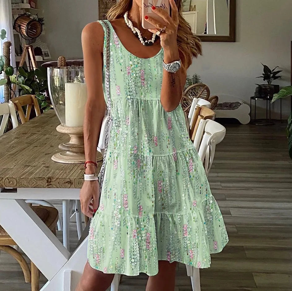 Mouwloze Zomerjurk Dames Bloemenjurk Lente Zomerkleding - StudioMarella