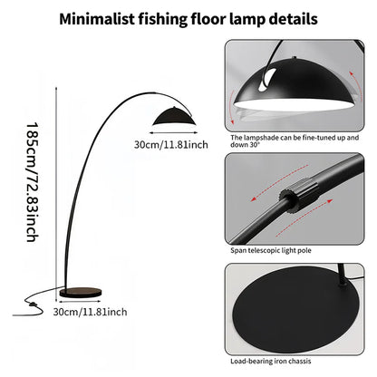 Boog Vloerlamp LED Modern 3 Lichtkleuren Dimbaar E27 Woonkamer