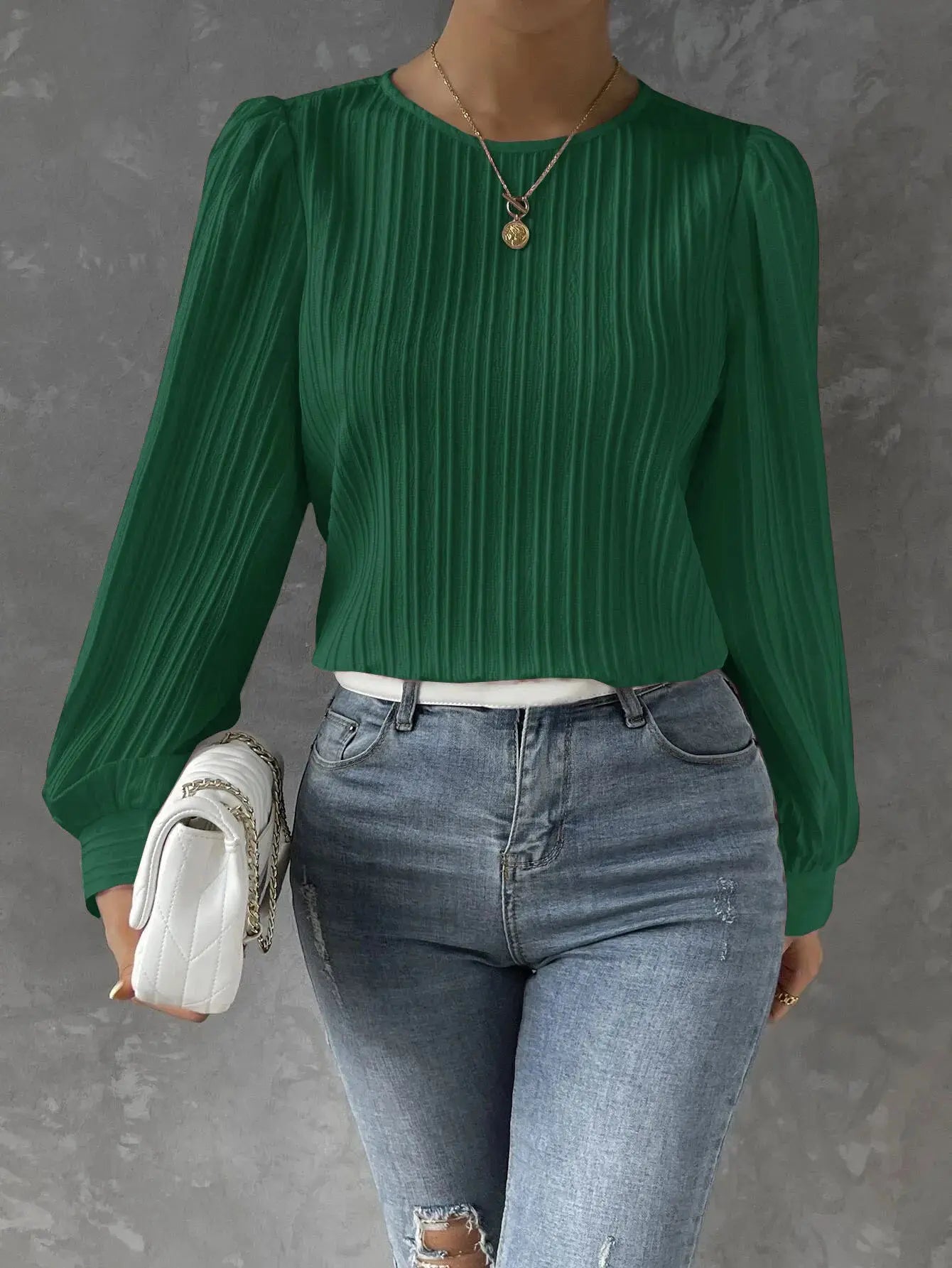 Vrouwelijke Blouse Klassiek Elegante Jurkstijl