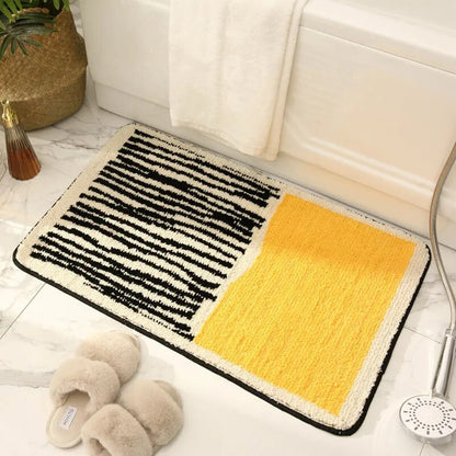 Luxe antislip badmat met abstract design voor moderne badkamers