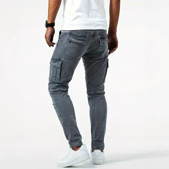 Heren Cargo Jeans Comfortabele Pasvorm Modern