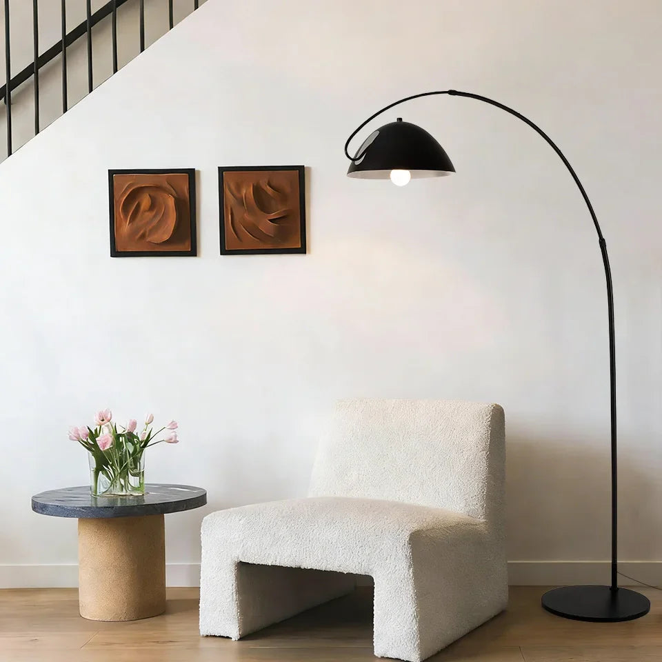 Boog Vloerlamp LED Modern 3 Lichtkleuren Dimbaar E27 Woonkamer