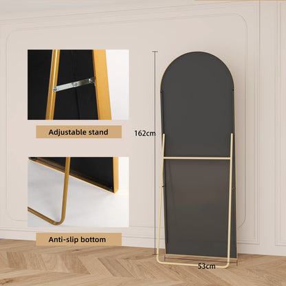 Sansoti | Staande Passpiegel 162×53 cm – Gebogen Vloerspiegel