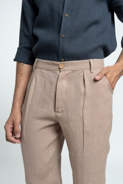 Linnen Damesbroek Zomerse Elegantie Comfortabel