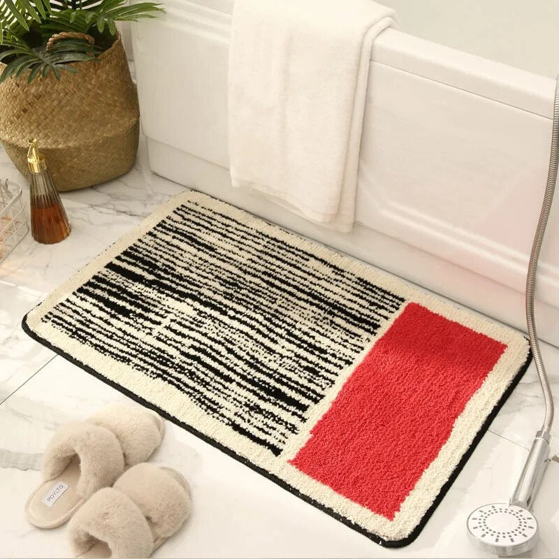 Luxe antislip badmat met abstract design voor moderne badkamers