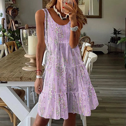 Mouwloze Zomerjurk Dames Bloemenjurk Lente Zomerkleding