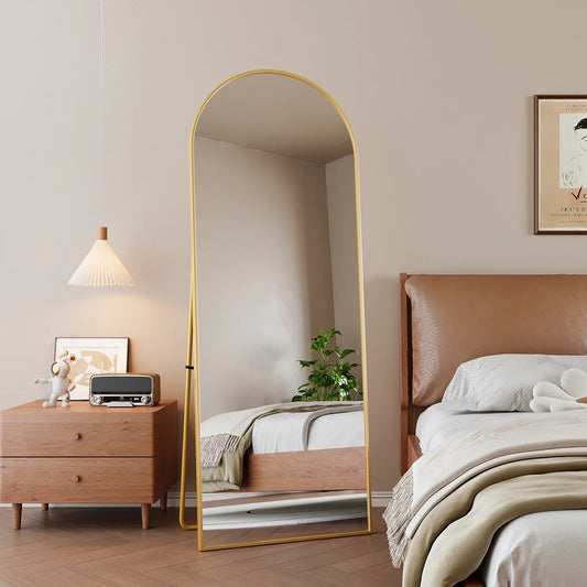 Sansoti | Staande Passpiegel 162×53 cm – Gebogen Vloerspiegel