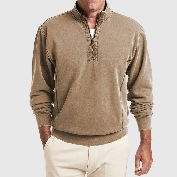 Heren Poloshirt Katoen Kwartsluiting Kwaliteit