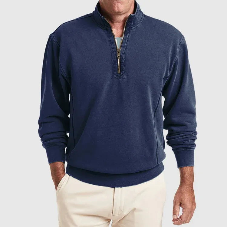 Heren Poloshirt Katoen Kwartsluiting Kwaliteit