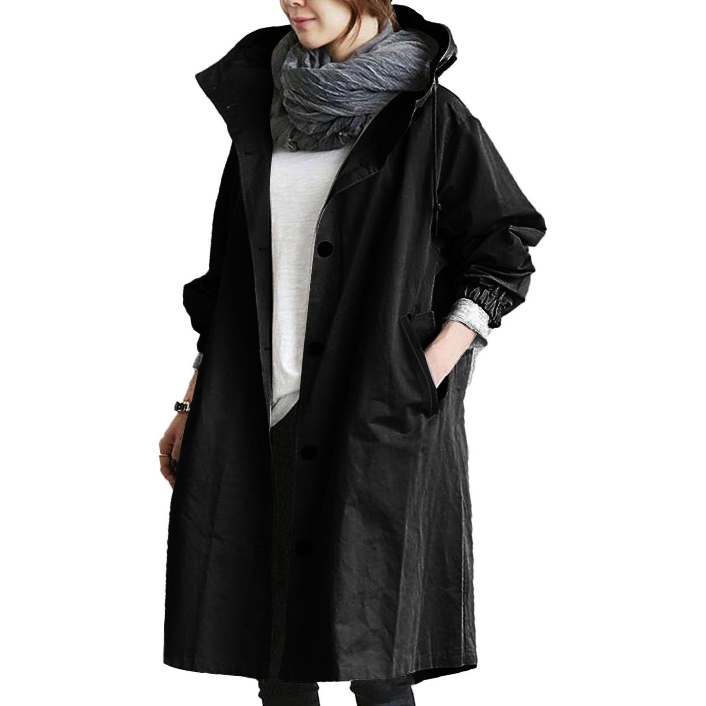 Dames Regenjas Waterdicht Lange Jas