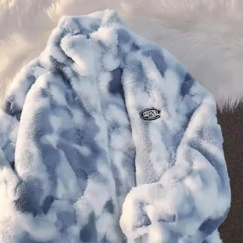 Dames Winterjas Fleece Tie-Dye Warm en Comfortabel - StudioMarella