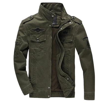 Leren Bomberjas Heren Militair Stijl Jacket - StudioMarella