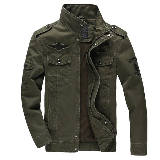 Leren Bomberjas Heren Militair Stijl Jacket - StudioMarella