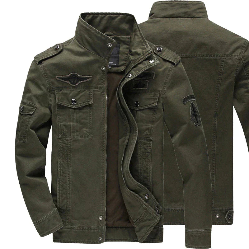 Leren Bomberjas Heren Militair Stijl Jacket